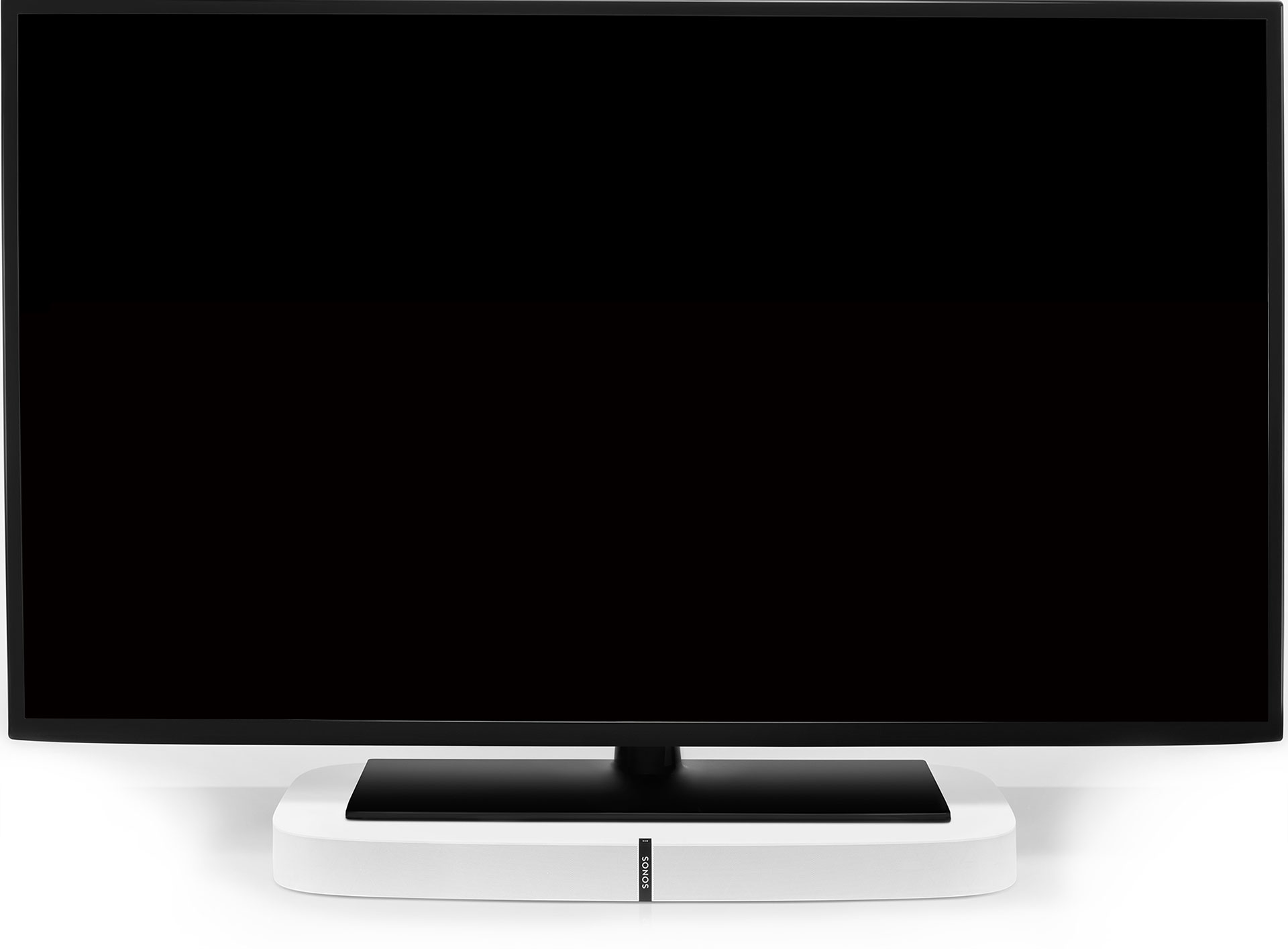 White PLAYBASE supporting a TV