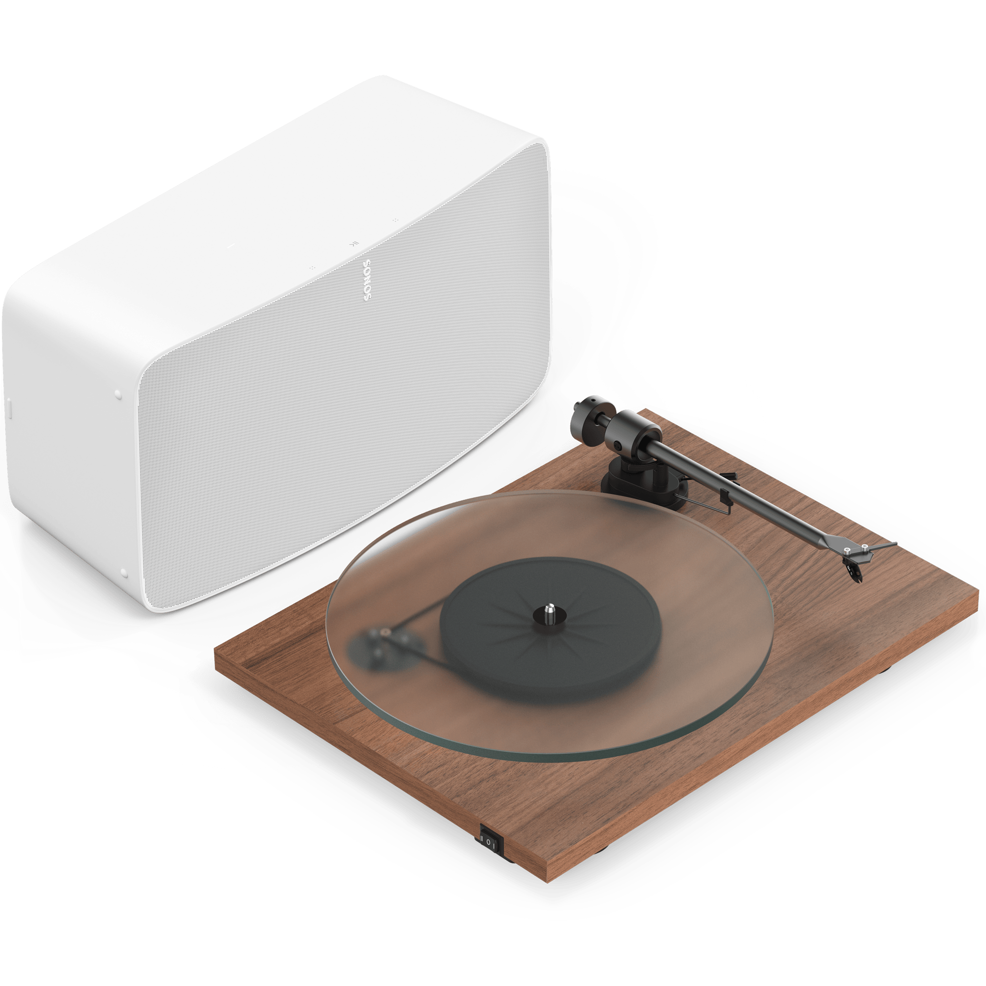 Sonos Set voor platenspeler met Five - Okkernoot